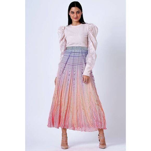 Anthropologie Dresses & Skirts - New ANTHROPOLOGIE Skirt Geisha Designs Ombre Sunset Dawn Maxi sz 4